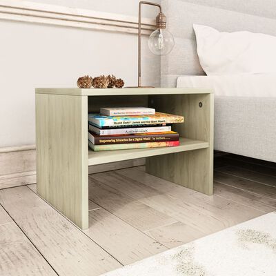 vidaXL Bedside Cabinet Sonoma Oak 40x30x30 cm Engineered Wood