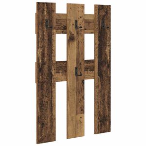 vidaXL Wall-Mounted Coat Rack Old Wood 65 x 3 x 100 cm Engineered wood