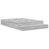 vidaXL Storage Bed Frame Grey Sonoma 150 cm Engineered Wood