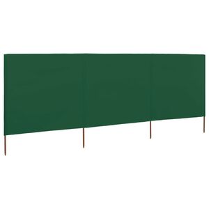 vidaXL 3-panel Wind Screen Fabric 400x120 cm Green