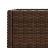 vidaXL Garden Planters with Shelf 2 pcs Brown 70x28x70 cm Poly Rattan