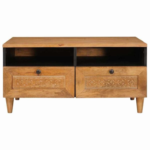 vidaXL Coffee Table Light Brown 80 x 54 x 40 cm Solid Acacia wood