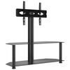 vidaXL Corner TV Stand 2-Tiers for 32-70 Inch Black