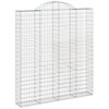vidaXL Arched Gabion Basket 200x30x220/240 cm Galvanised Iron