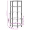 vidaXL 5-Layer Corner Shelf Silver Steel&Engineered Wood