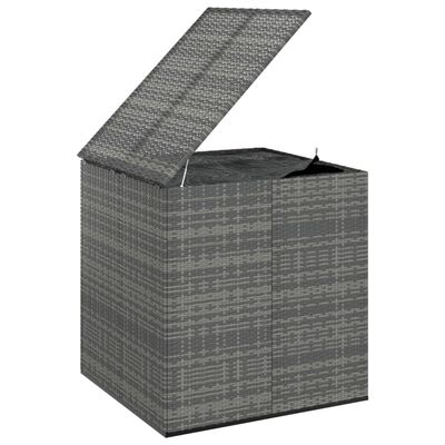 vidaXL Garden Cushion Box PE Rattan 100x97.5x104 cm Grey