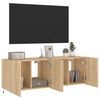 vidaXL TV Wall Cabinets with LED Lights 2 pcs Sonoma Oak 60x35x41 cm