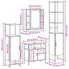 vidaXL Bathroom Furniture Set with Door 4 pcs Old Wood Engineered Wood