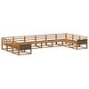vidaXL Outdoor Sofa Set 10 pcs Natural Solid Acacia Wood