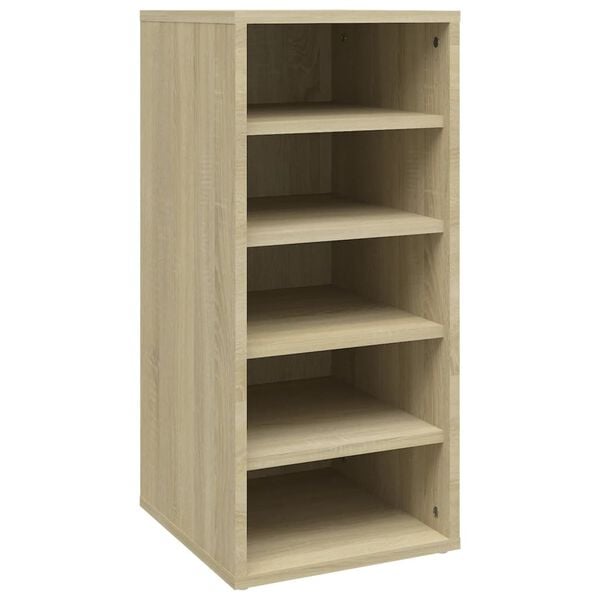 vidaXL Shoe Cabinet Sonoma Oak 31.5x35x70 cm Engineered Wood