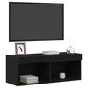 vidaXL TV Cabinet Set 2 pcs Black oak 80 x 30 x 30 cm Engineered Wood