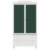 vidaXL Chalkboard Wardrobe with Drawer ROROS White 90 x 45 x 180 cm