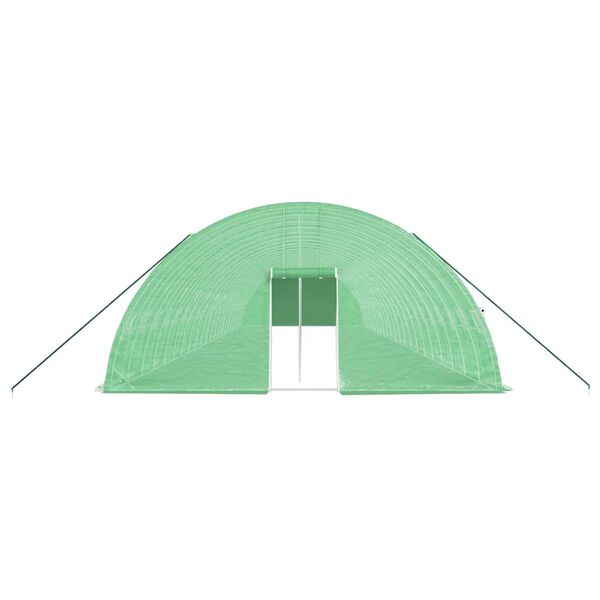 vidaXL Greenhouse with Steel Frame Green 132 m&sup2; 22x6x2.85 m