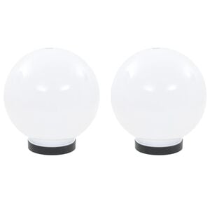 vidaXL LED Bowl Lamps 2 pcs Spherical 20 cm PMMA