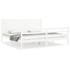 vidaXL Bed Frame without Mattress White Super King Size Solid Wood