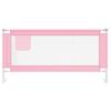 vidaXL Toddler Safety Bed Rail Pink 180x25 cm Fabric