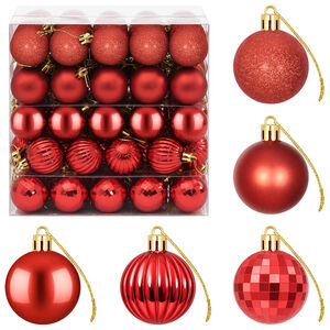 vidaXL Christmas Ball Set 100 pcs Red 4 cm Polystyrene