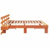 vidaXL Bed Frame with Headboard Brown 200 x 200 cm Solid Pine Wood