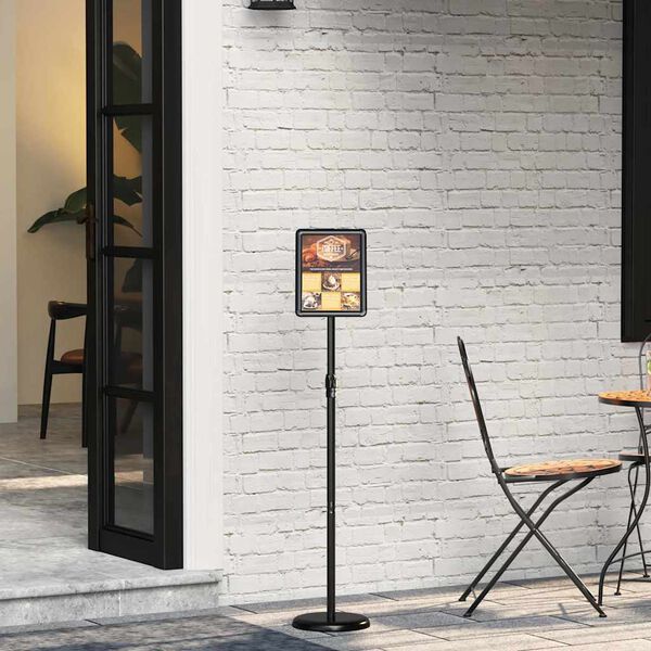 vidaXL Trade Show Displays Black 25 x 25 x 125 cm Aluminum