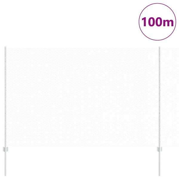 vidaXL Fence and Post Silver 1.6 x 100 m Steel