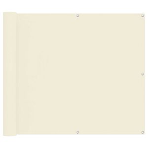 vidaXL Balcony Screen Cream 100 x 400 cm Oxford Fabric