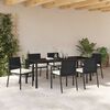 vidaXL Garden Dining Set 7 pcs Black Powder-Coated Steel