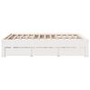 vidaXL Bed Frame without Mattress with Drawers White 160x200 cm Solid Wood Pine