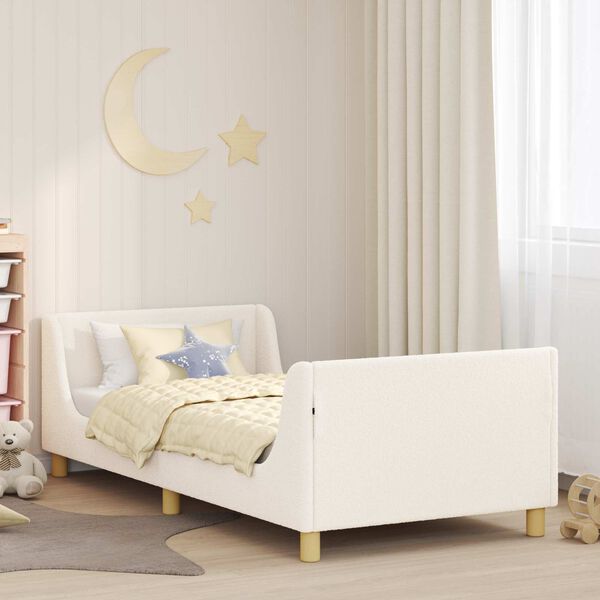 vidaXL Children's Bed Frame with Headboard Cream 80 x 200 cm
