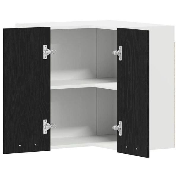 vidaXL Hanging Cabinet Lyon Black Oak 57 x 57 x 60 cm Engineered Wood