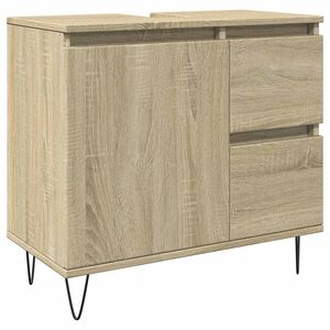 vidaXL Bathroom Cabinet Sonoma Oak 65x33x60 cm Engineered Wood