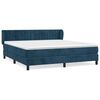 vidaXL Box Spring Bed with Mattress Dark Blue 180x200 cm Velvet