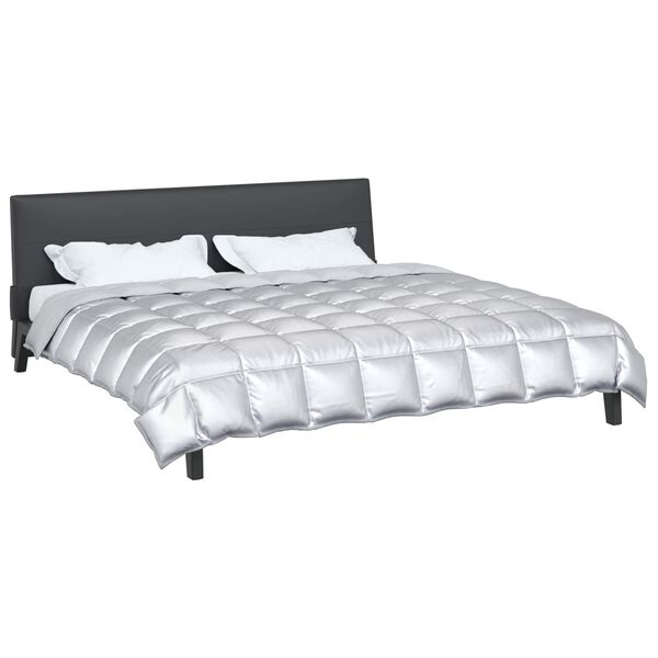 vidaXL Winter Duvet Silver 220 x 260 cm Satin and Microfiber