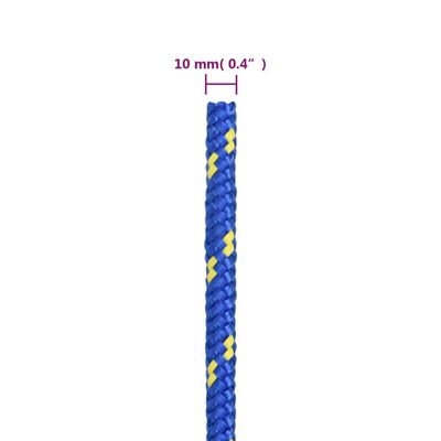 vidaXL Boat Rope Blue 10 mm 100 m Polypropylene