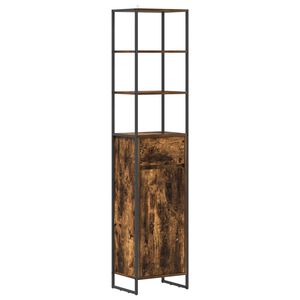 vidaXL Bathroom Cabinet Smoke Oak 40 x 30 x 180 cm Engineered Wood