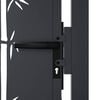 vidaXL Garden Gate Anthracite 100x200 cm Steel Bamboo Design