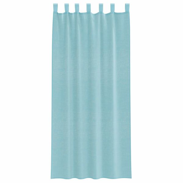vidaXL Voile Curtains with Loops 2 pcs Turquoise 140x245 cm