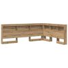 vidaXL Storage Headboard with Shelf Artisan Oak 140 cm Engineered Wood