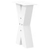 vidaXL Coffee Table Legs X-Shaped 2 pcs White 28x(42-43) cm Steel