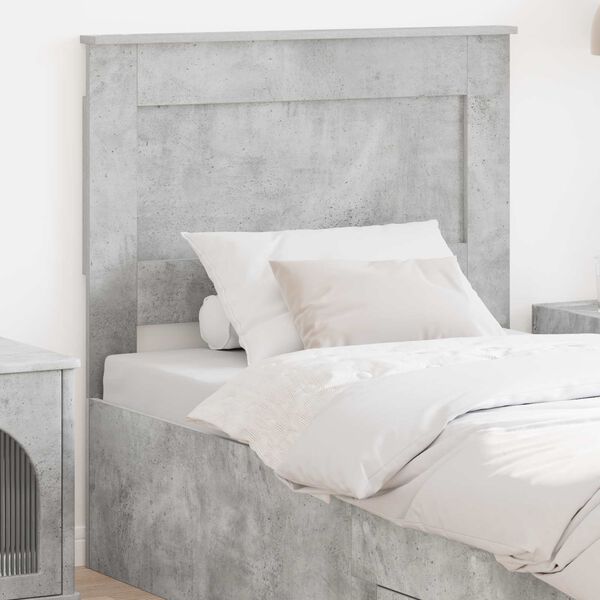 vidaXL Headboard with Headboard Concrete Grey 75 cm Engineered Wood
