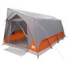 vidaXL Tunnel Tent 6-Person Grey and Orange Polyester and Steel