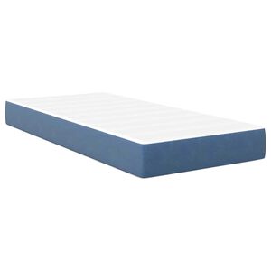 vidaXL Bed Mattress with Mattress Blue 90 x 200 cm Fabric