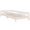 vidaXL Stack Bed without Mattress White 90x190 cm Single Solid Wood Pine