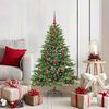 vidaXL Artificial Christmas Tree with 150 LEDs Green 120 cm PE and PVC