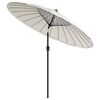 vidaXL Garden Parasol with Aluminium Pole 270 cm Sand White