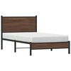 vidaXL Metal Bed Frame without Mattress Brown Oak 100x190 cm