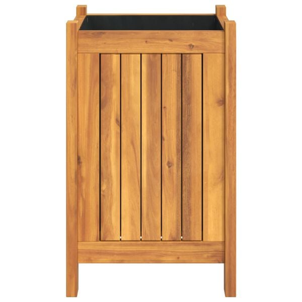 vidaXL Garden Planter with Liner 31x31x50 cm Solid Wood Acacia