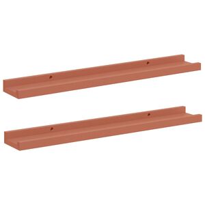 vidaXL Wall Shelf Wall-Mounted 2 pcs Red 60 x 9 x 3 cm Engineered Wood