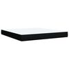 vidaXL Box Spring Bed with Mattress Black 180x200 cm Fabric