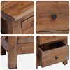 vidaXL Nightstand Solid Mahogany Wood 40x30x51 cm