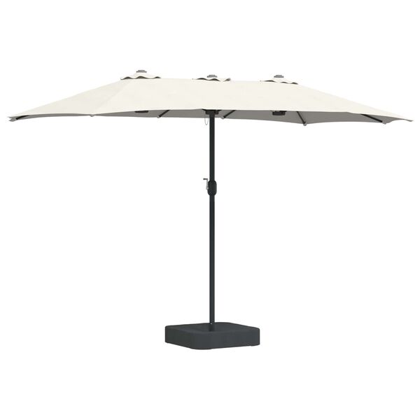 vidaXL Garden Parasol Sand and Anthracite 385 x 209 x 244 cm Polyester